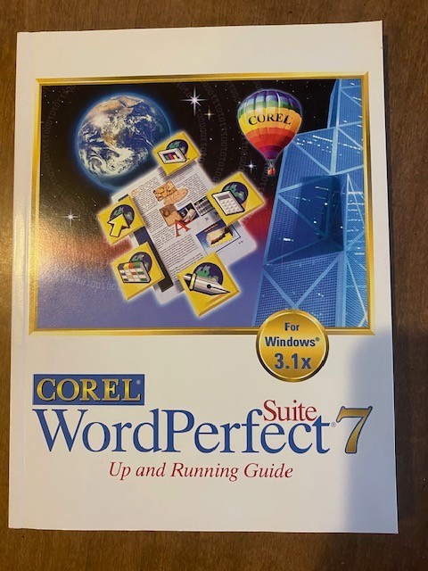 Corel WordPerfect Suite 7. Up and Running Guide Book only. 3.1X