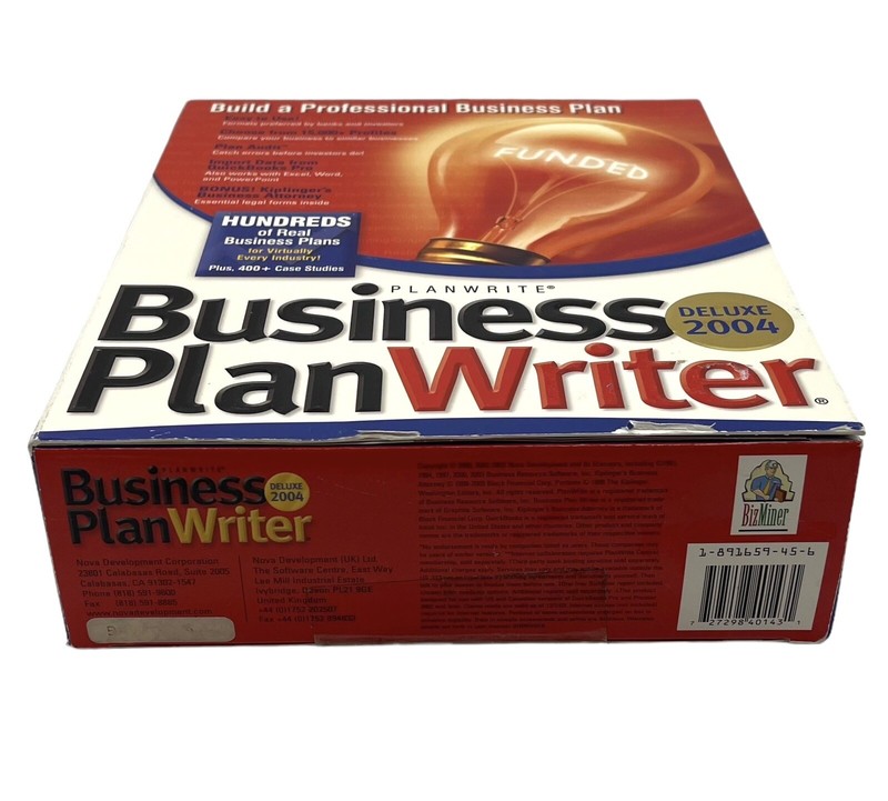 Planwright Business Plan Writer Software Deluxe 2004 Brand New Sealed gallery