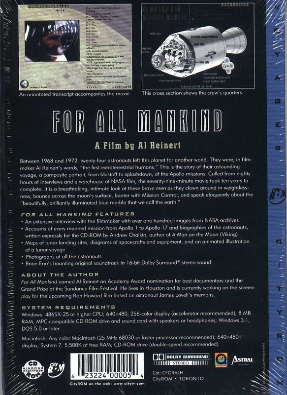 For All Mankind - Sealed Collectible CD-Rom Rare OOP from original Voyager Co. gallery