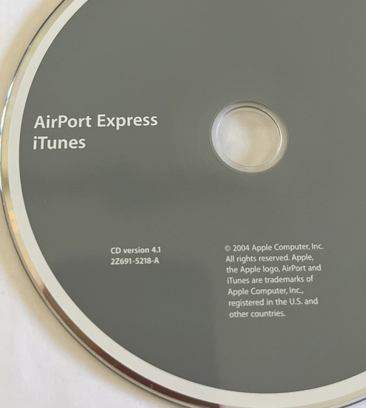 Airport Express iTunes Software CD Version 4.1 2004
