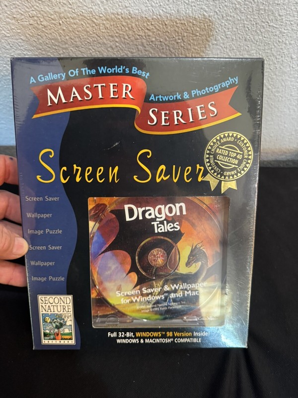 Master Series Screen Saver wallpaper DRAGON TALES -WINDOWS 98 & Macintos. NIB