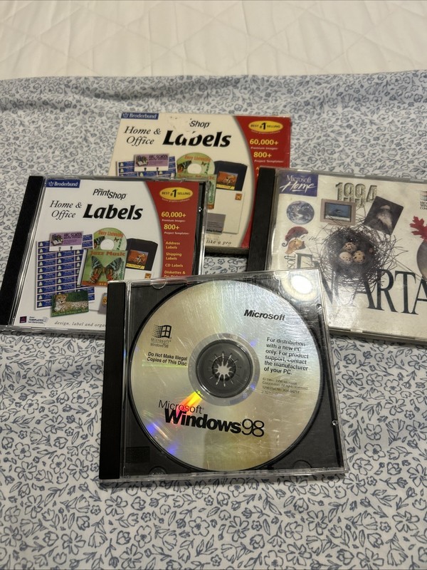 Microsoft/windows Software Bundle Windows, Encarta, Printshop.