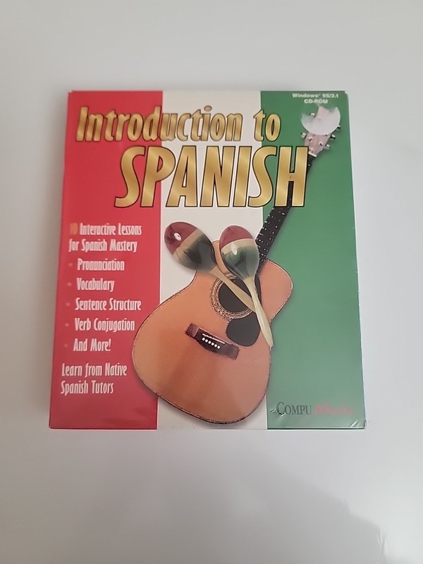 CompuWorks Introduction To Spanish 1997 IBM GT Interactive Windows 95/3.1 SEALED