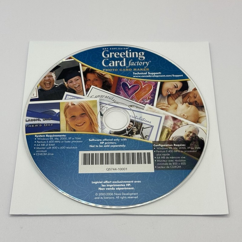 Greeting Card Factory Windows Software Create Photo Card Maker CD-ROM 2006
