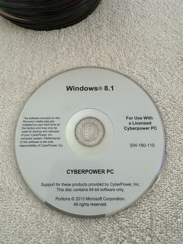 CyberPower Microsft Windows 8.1 64bit – 2013 PRODUCT KEY NOT INCLUDED!!