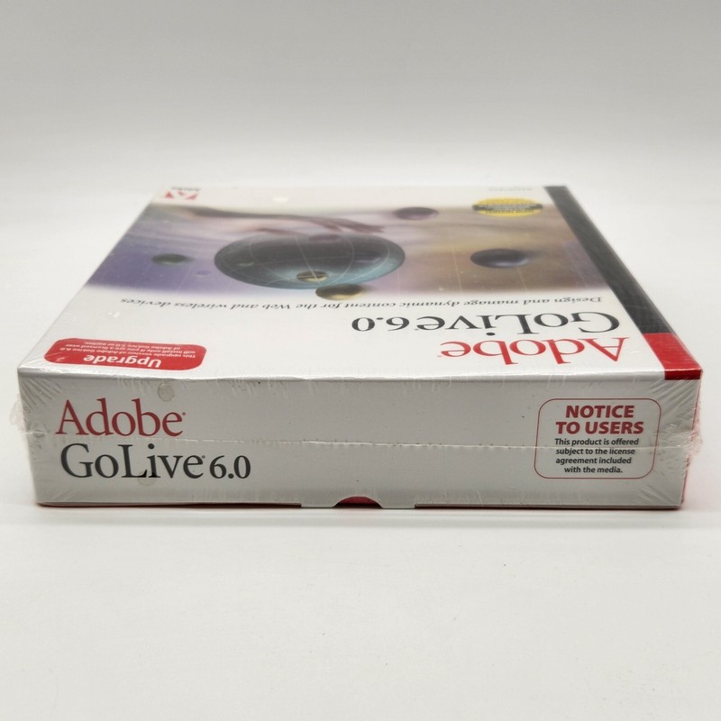 Adobe GoLive6.0 Upgrade Macintosh Mac Big Box Vintage Software Sealed gallery