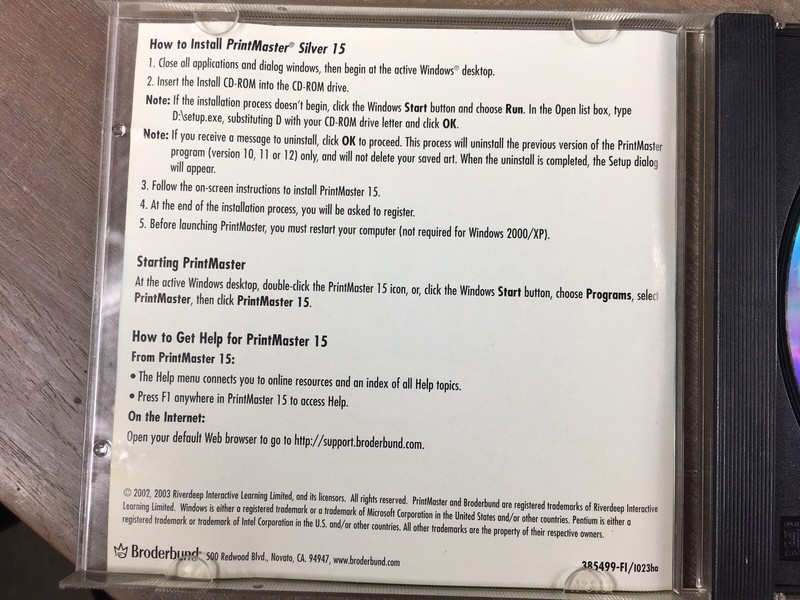 PRINT MASTER SILVER 15 : CD-ROM PC WIN 98/ME/2000/XP gallery