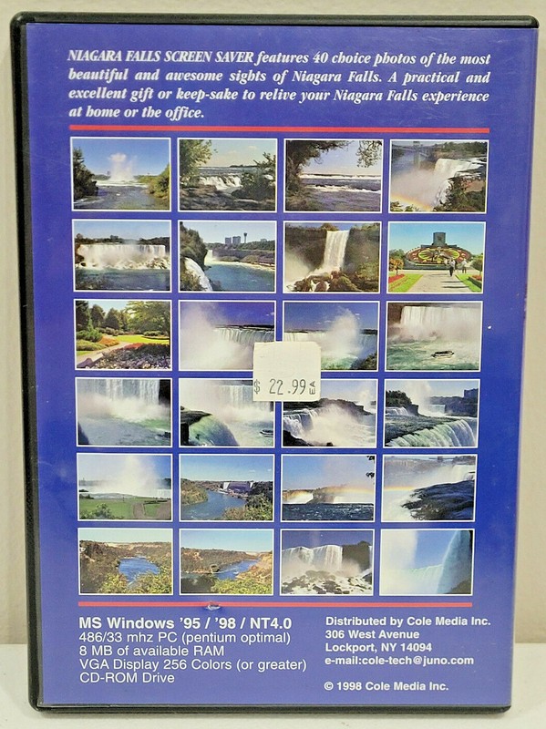 Niagara Falls Screen Saver CD ROM ~40 Spectacular Photos Microsoft Windows 95/98 gallery