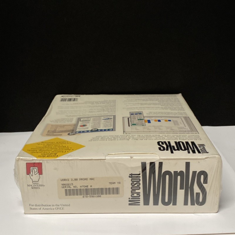 Microsoft Works 3.0 1993 Multimedia Edition CD-ROM Single Use MAC Sealed BCB gallery