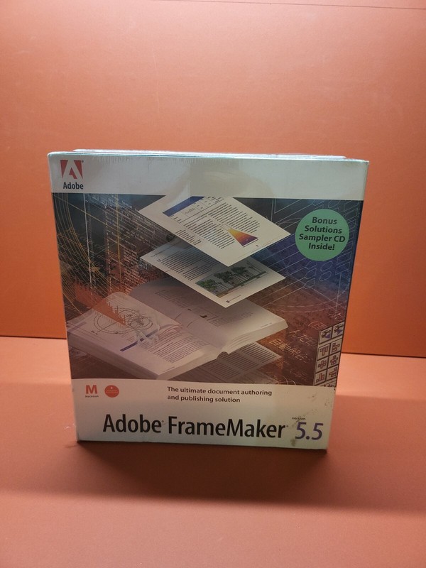 Rare Adobe FrameMaker 5.5 for Mac ~ Sealed ~ Not for Export w Bonus Sampler CD