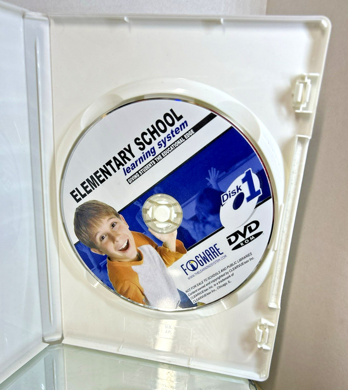 Fogware ELEMENTARY SCHOOL Learning System NEW DVD Disk 1 Math/Science/History gallery