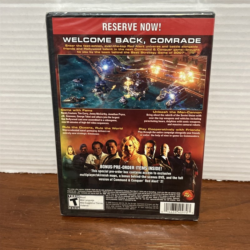 Red Alert 3 GameStop Exclusive Map PC DVD-Rom W/ Command Conquer Red Alert 2 NEW gallery