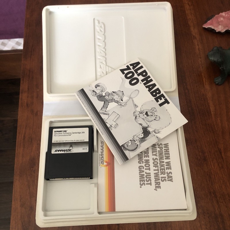 Alphabet Zoo 1983 Commodore 64 Joystick C64 Cartridge Manual Complete CIB gallery