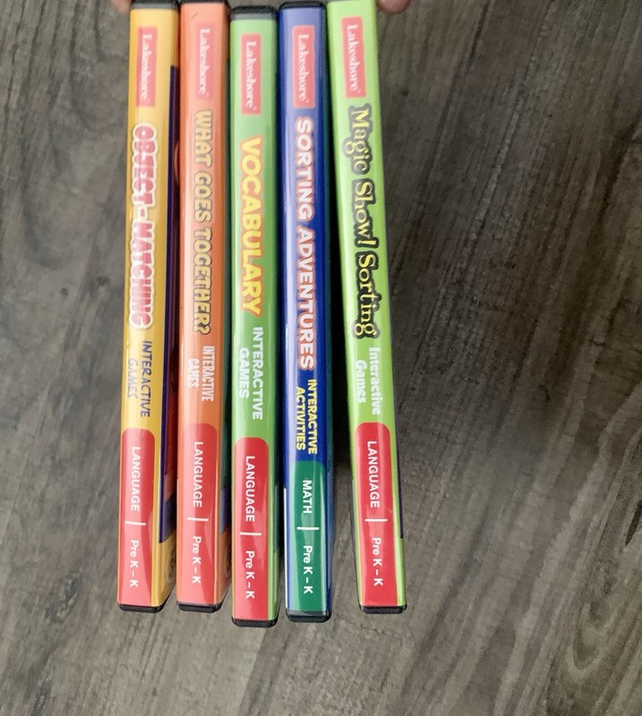 Lot of 5 Lakeshore Educational Interactive Learning Games PreK-K Math & Language gallery