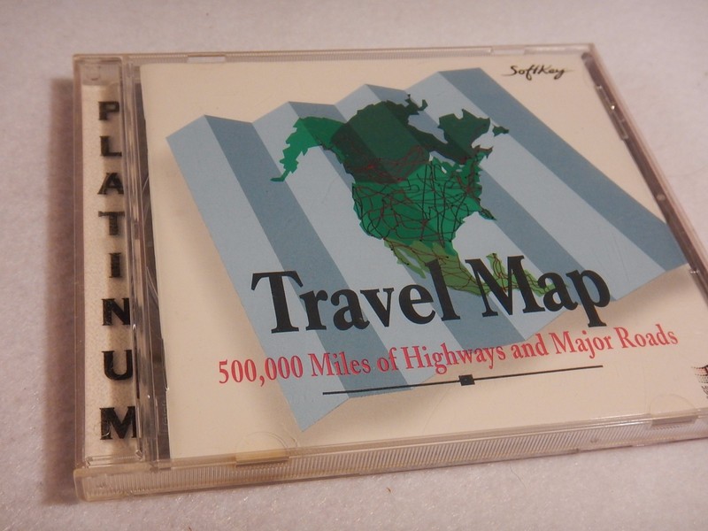 Travel Map North America For Windows CD-ROM 1995 Softkey Int.