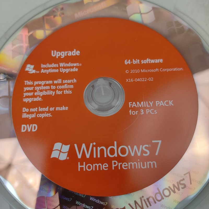 Microsoft Windows 7 Home Premium Upgrade Family Pack For 3 PCs 32 & 64 Bit DVD gallery