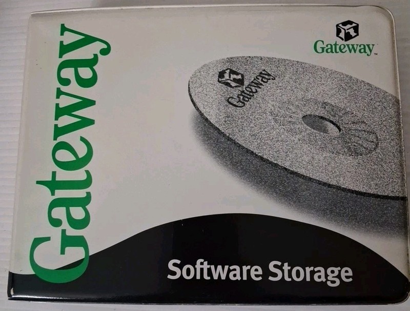 Vintage Gateway Software Disc Storage Binder w/ Works Suite Product Key