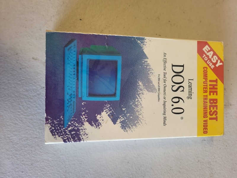 Learning DOS 6.0 VHS Training Video 1993 Morris Media MS-DOS 6 Tutorial Retro PC