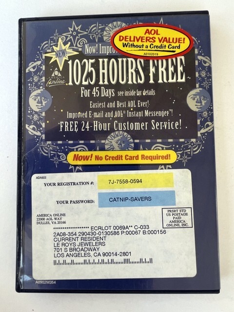 AOL CD-Rom Version 7.0 - 1025 Hours Free for 45 Days -New - Vintage👀 gallery