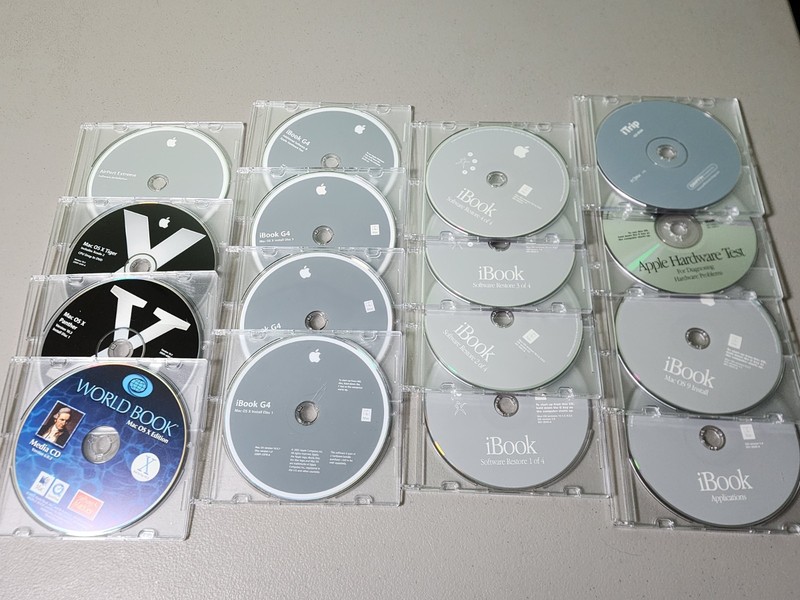 Apple Software CD Software Lot of 16 CDs – OS X Panther, ibook G4, ibook, iTrip
