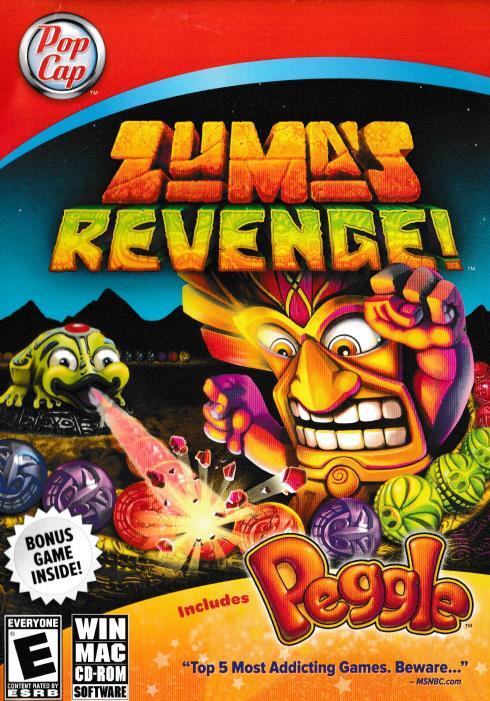 Zuma’s Revenge! w/ Peggle PC MAC CD sphere spewing frog colored orbs puzzle game