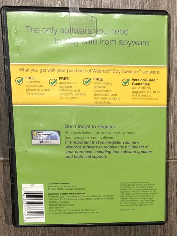 Webroot Spy Sweeper - Advanced Spyware Detection & Removal Technology CD - ROM gallery