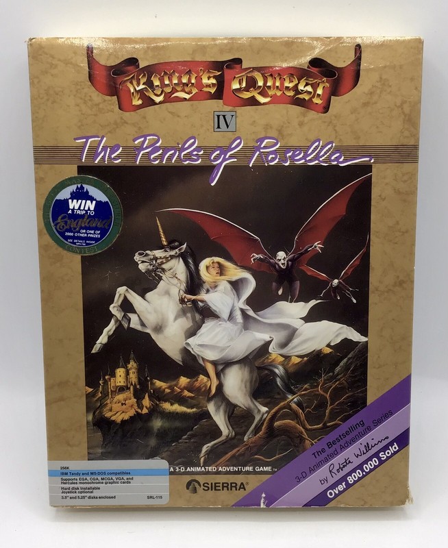 King's Quest IV 4 The Perils Of Rosella MS-DOS Adventure Witch Game '88