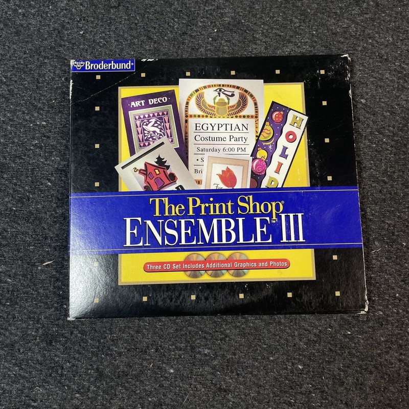 Broderbund The Print Shop Ensemble III 3CDs