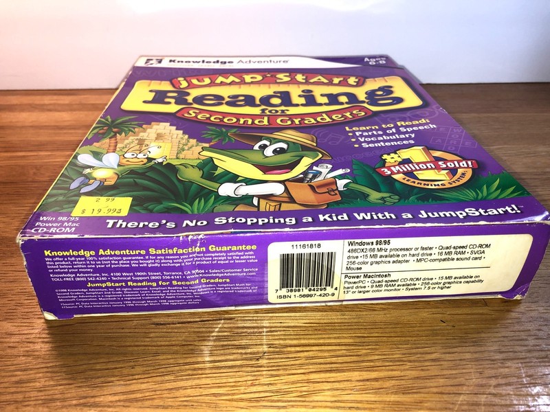 NEW Jump Start Reading for Second Graders Big Box PC CD-ROM Windows RARE SEALED gallery