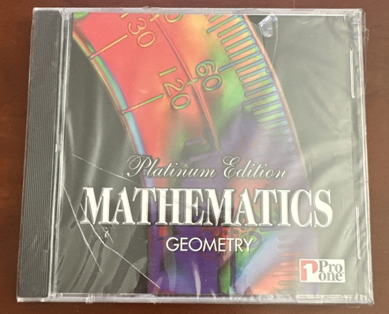 MATHEMATICS GEOMETRY Pro One PLATINUM EDITION CD-ROM SOFTWARE NEW