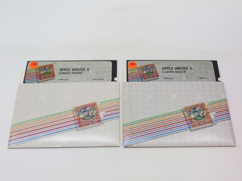 5.25″ Floppy Disk APPLE WRITER II C2B0010 MASTER / BACKUP 1981 Computer
