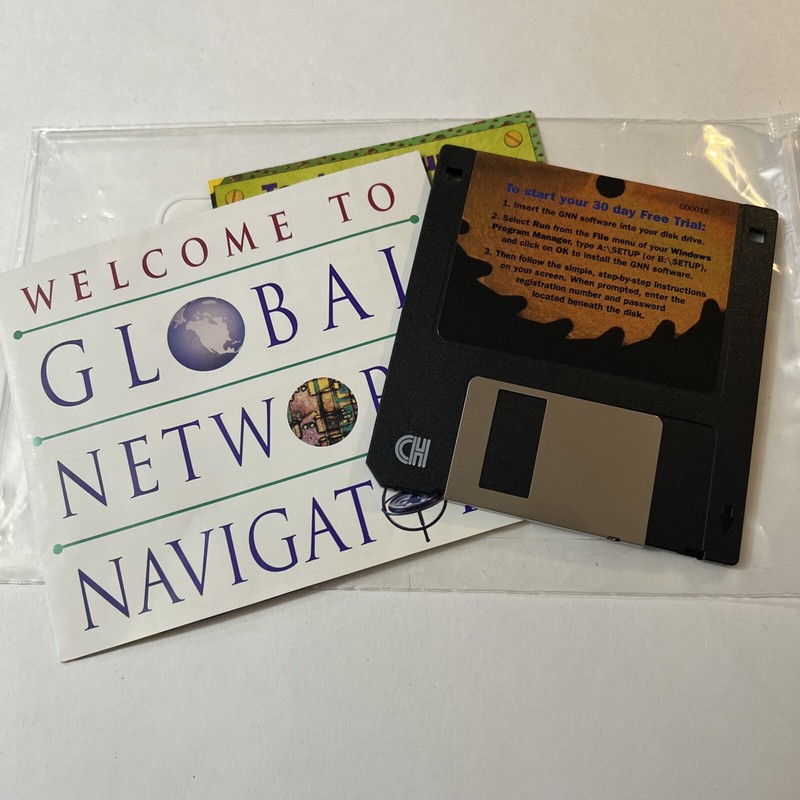 Global Network Navigator 3.5″ Floppy 1995 Vintage Software Disc Only