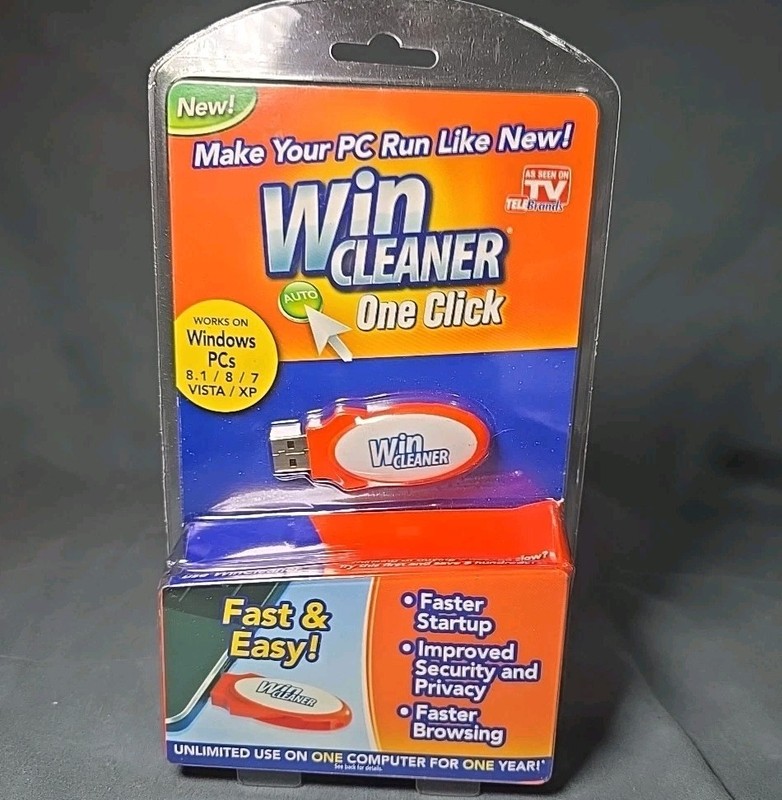*New* Win Cleaner USB As Seen on TV One Click PC Computer Clean Repair Protect