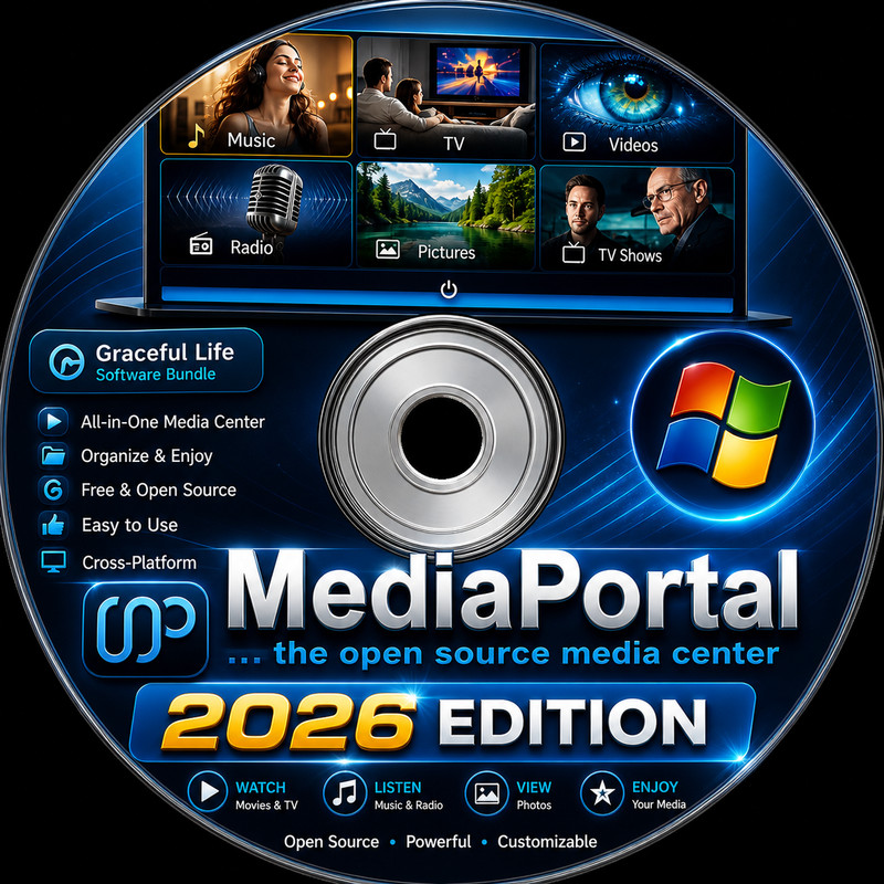 MediaPortal 2026 Software ~ Media Center Music Video Streaming ~ Windows CD