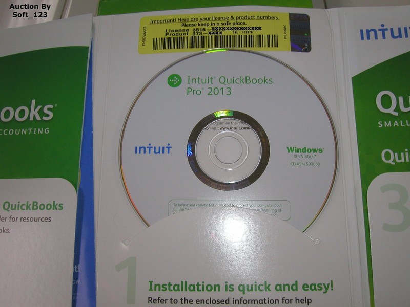INTUIT QUICKBOOKS PRO 2013 FOR WINDOWS FULL RETAIL USA VER.= 2 LIFETIME LICENSE
