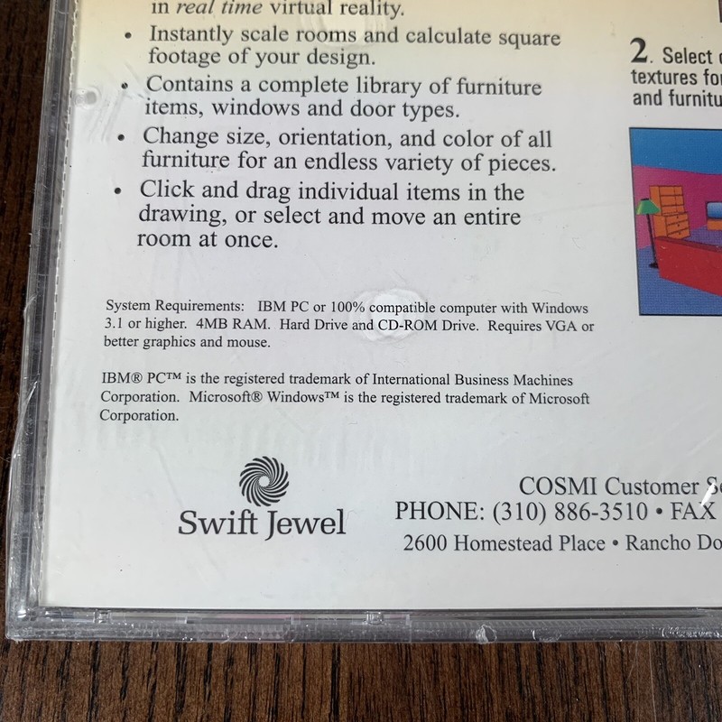 3-D Virtual Reality Room Planner Swift Jewel Design Decorate Windows Cd Rom gallery
