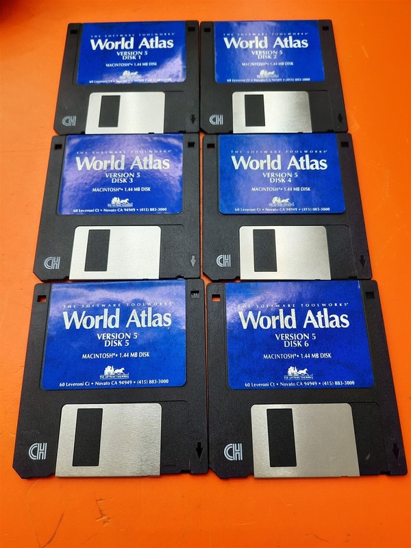 ⭐️⭐️⭐️⭐️⭐️ World Atlas- The Software Network For Macintosh Floppy 1-6