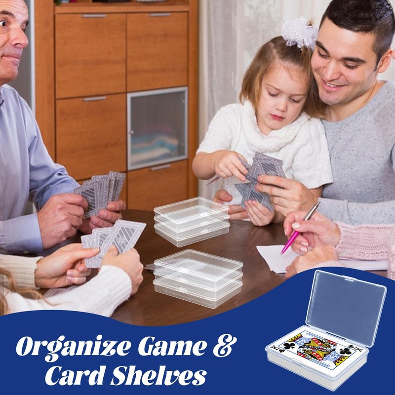 FVIEXE 48PCS Playing Card Case Plastic Card Box Clear Card Game Storage Organize gallery