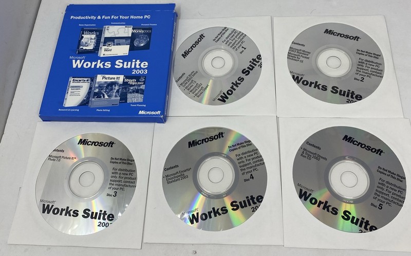 Microsoft Works Suite 2003 Software With Product Key 5 Discs gallery