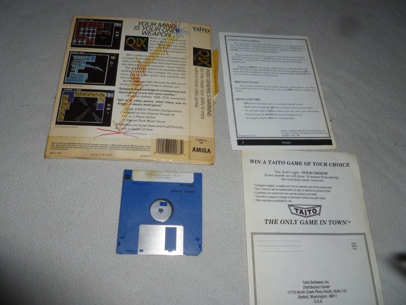 VINTAGE COMMODORE AMIGA COMPUTER VIRUS GAME QIX MANUAL 500 1000 2000 TAITO 1989 gallery