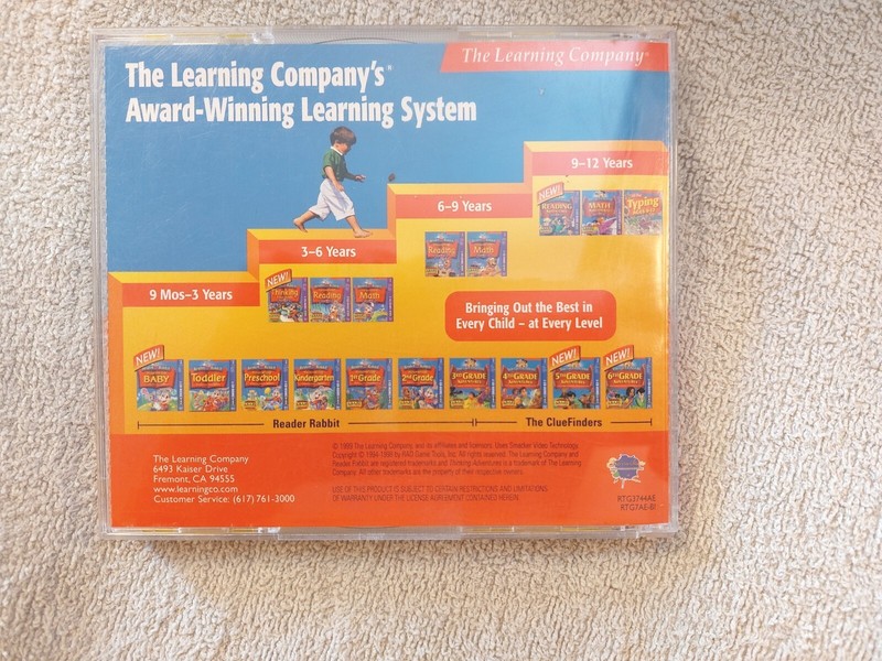 Vintage READER RABBIT'S Personalized 1st Grade (PC CD-Rom, 1999) 2-DISC SET.... gallery