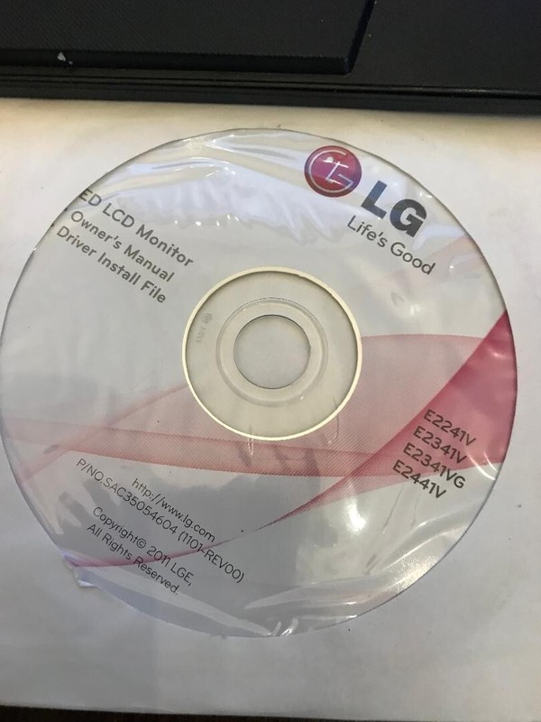 LG LED LCD Monitor Owners manual & Driver install CD 2011