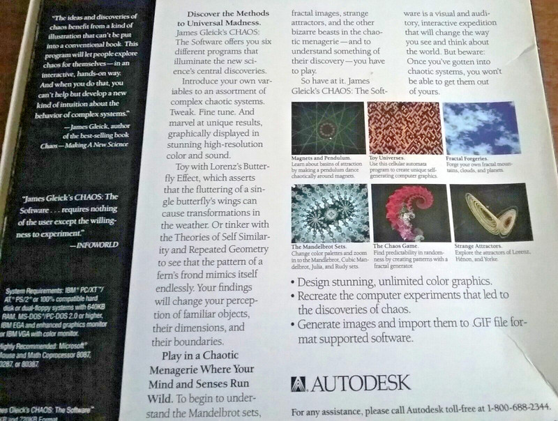 Chaos The Making of a New Science James Gleick Software Program 3.5" 5.25" Disks gallery