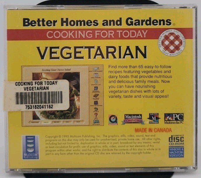 Better Homes and Gardens: Cooking for Today - Vegetarian (Win/Mac) gallery