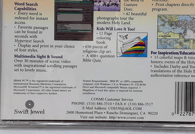 Deluxe Multimedia Bible CD King James Koran More Windows 95 3.1 Clipart Vintage gallery