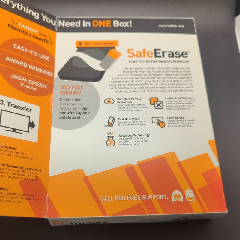 LapLink PCMover Ultimate SafeErase for Windows 8, 7, Vista, XP Open Box gallery