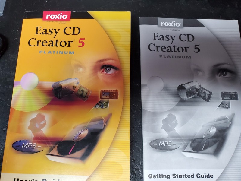 Roxio Easy CD Creator 5 Platinum for Windows User’s & getting stated guides only