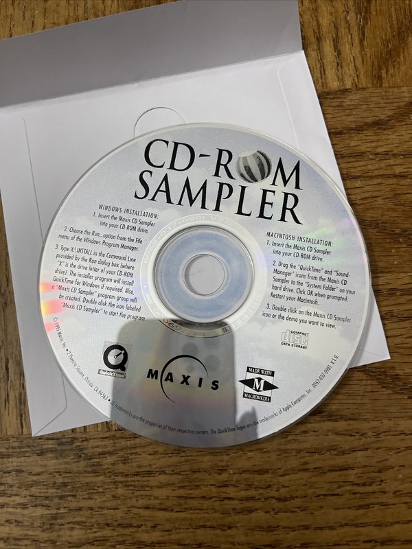 Cdrom Sampler Maxis PC Software gallery