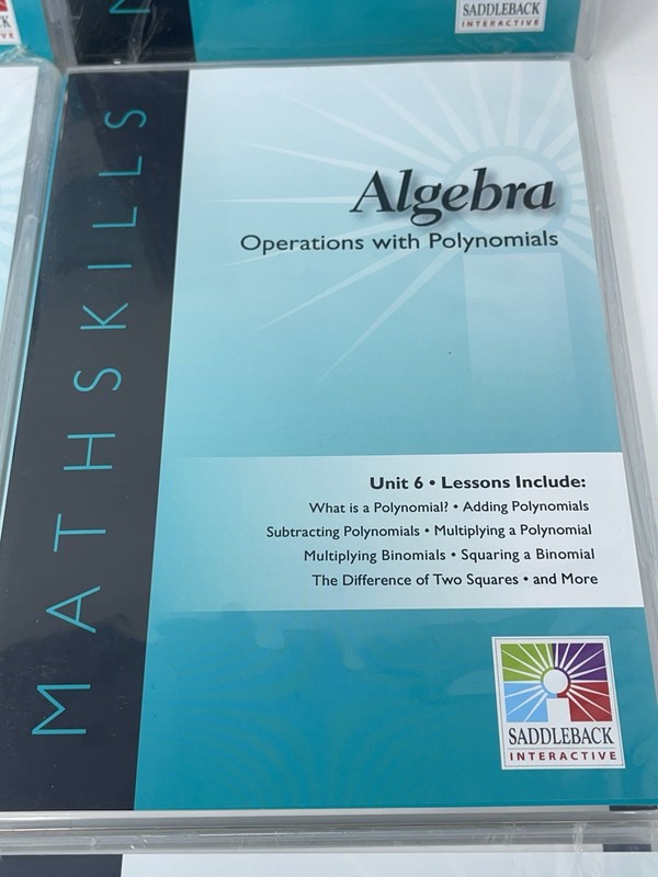 New Algebra Unit 1-9 Math Skills Curriculum Saddleback Interactive CD-ROM Mac/PC gallery