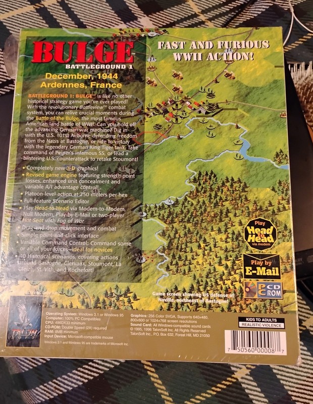 NEW PC CD-ROM Wargame Battleground 1: Bulge Ardennes Deluxe WWII Strategy gallery